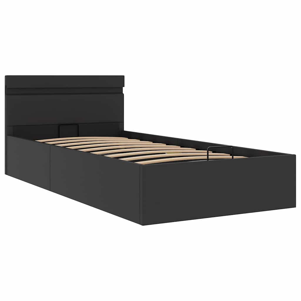 Bett mit Bettkasten Hydraulisch LED Kunstleder 100x200 cm - Premium Betten & Bettgestelle - Just €463.69! Shop now at homesales4u