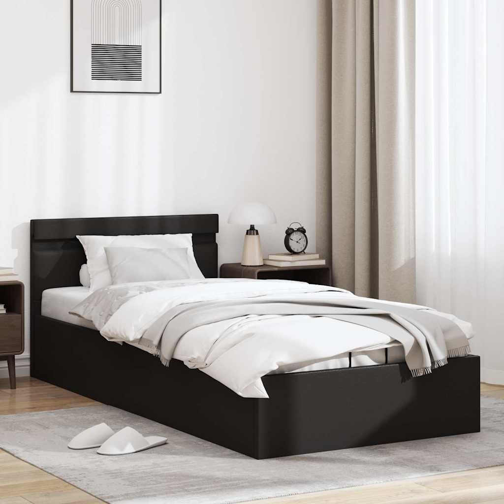 Bett mit Bettkasten Hydraulisch LED Kunstleder 100x200 cm - Premium Betten & Bettgestelle - Just €463.69! Shop now at homesales4u