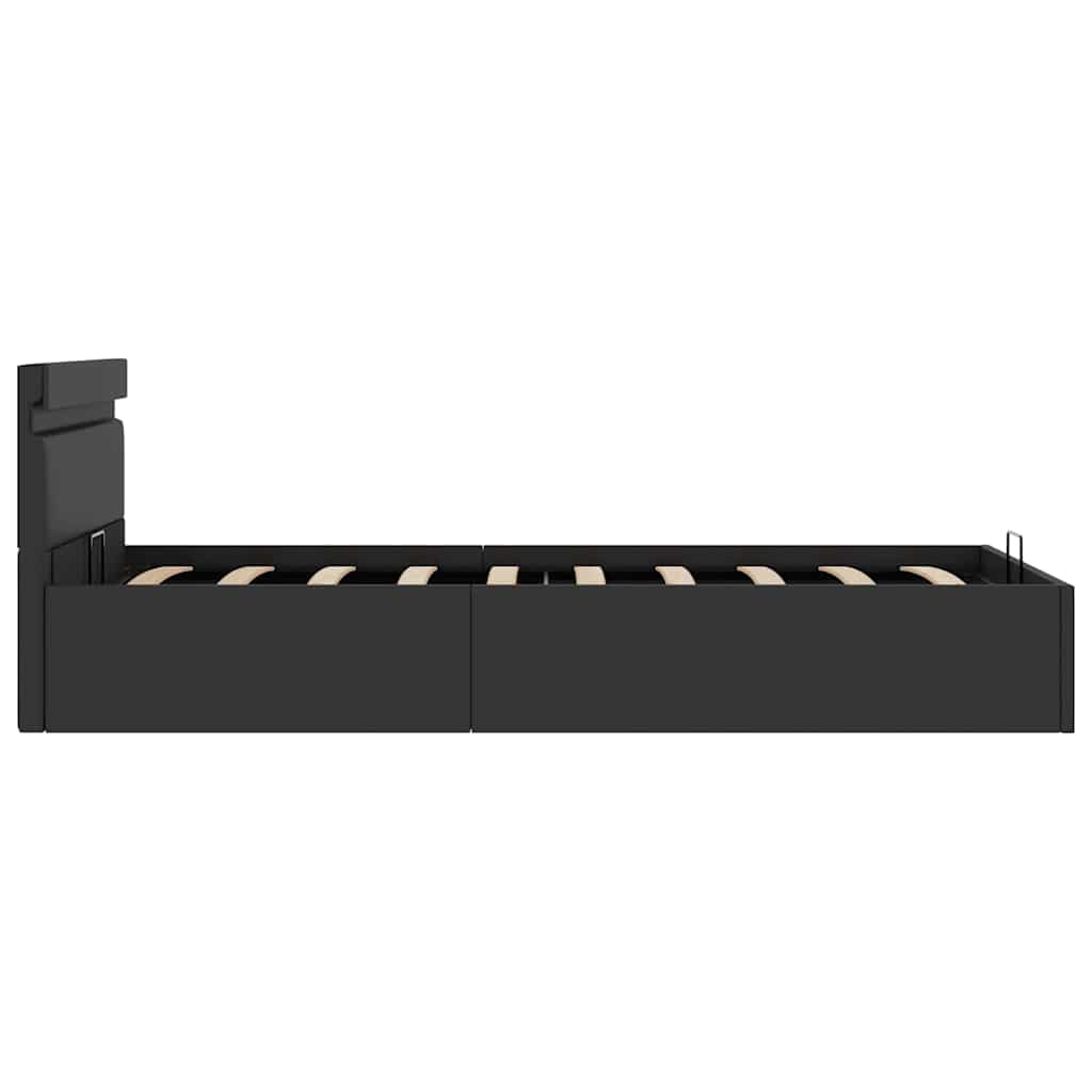 Bett mit Bettkasten Hydraulisch LED Kunstleder 100x200 cm - Premium Betten & Bettgestelle - Just €463.69! Shop now at homesales4u