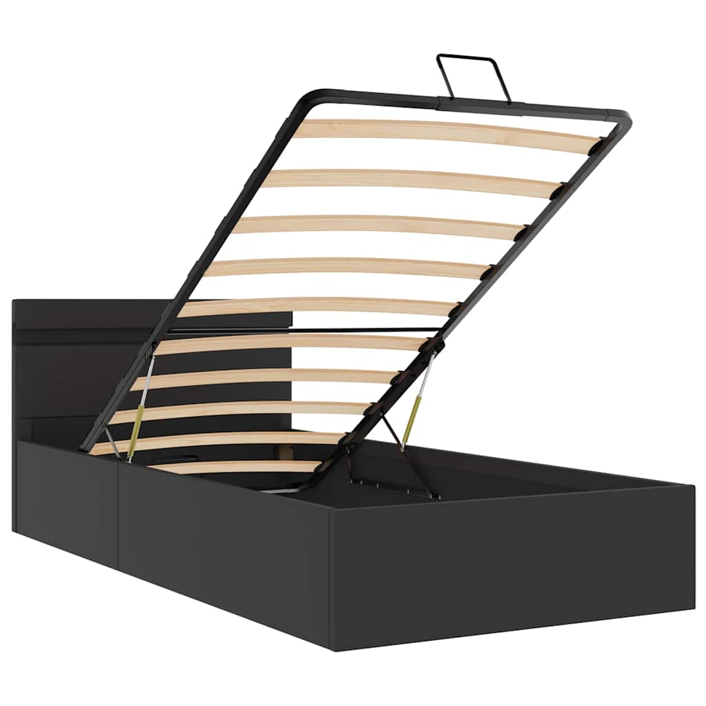 Bett mit Bettkasten Hydraulisch LED Kunstleder 100x200 cm - Premium Betten & Bettgestelle - Just €463.69! Shop now at homesales4u
