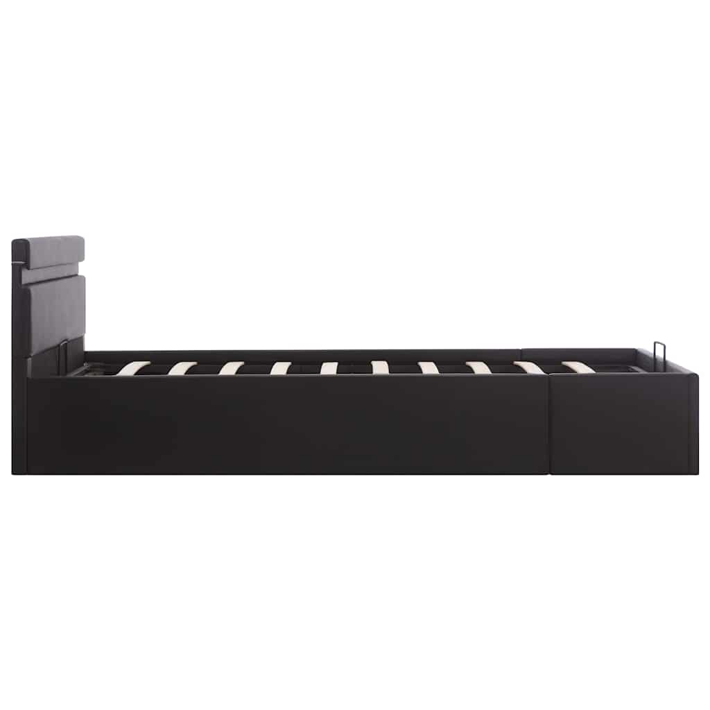 Bett mit Bettkasten Hydraulisch LED Kunstleder 120x200 cm - Premium Betten & Bettgestelle - Just €534.71! Shop now at homesales4u