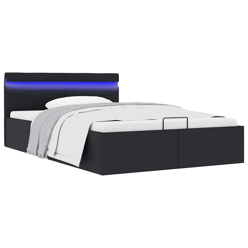 Bett mit Bettkasten Hydraulisch LED Kunstleder 120x200 cm - Premium Betten & Bettgestelle - Just €534.71! Shop now at homesales4u
