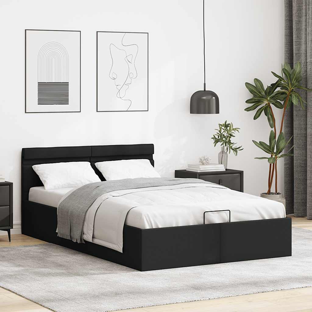 Bett mit Bettkasten Hydraulisch LED Kunstleder 140x200 cm - Premium Betten & Bettgestelle - Just €545.04! Shop now at homesales4u