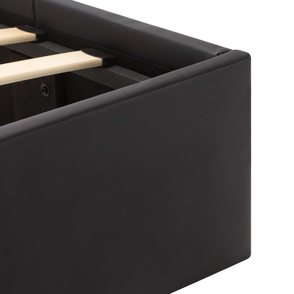 Bett mit Bettkasten Hydraulisch LED Kunstleder 160x200 cm - Premium Betten & Bettgestelle - Just €476.86! Shop now at homesales4u