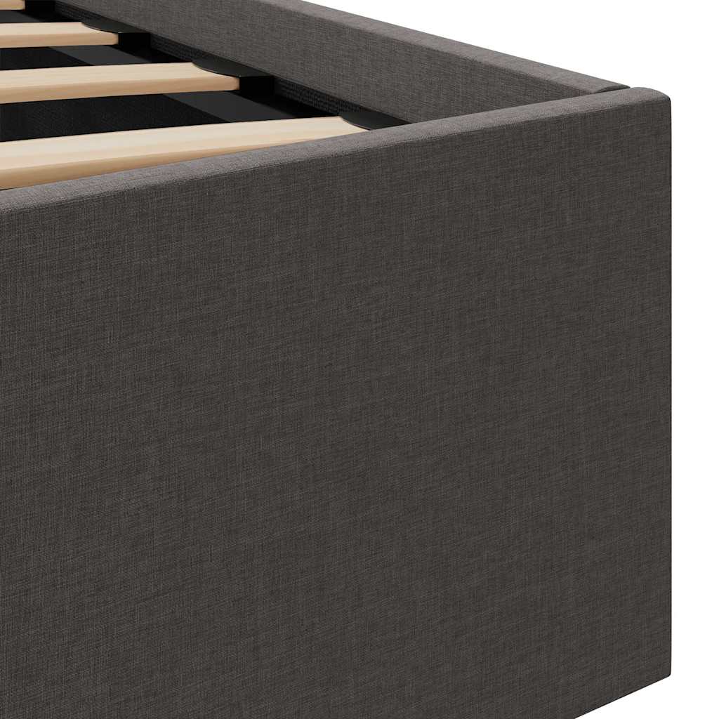 Bett mit Bettkasten Hydraulisch LED Dunkelgrau Stoff 90x200 cm - Premium Betten & Bettgestelle - Just €489.85! Shop now at homesales4u