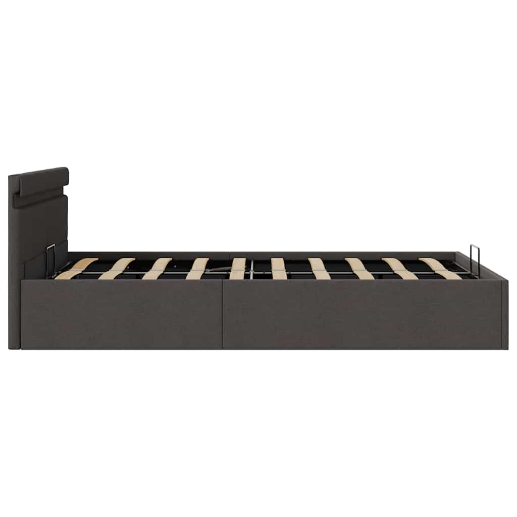 Bett mit Bettkasten Hydraulisch LED Dunkelgrau Stoff 140x200 cm - Premium Betten & Bettgestelle - Just €475.57! Shop now at homesales4u
