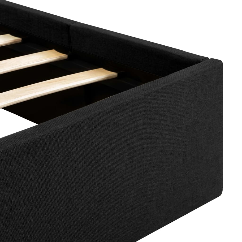 Bett mit Bettkasten Hydraulisch LED Dunkelgrau Stoff 180x200 cm - Premium Betten & Bettgestelle - Just €463.51! Shop now at homesales4u