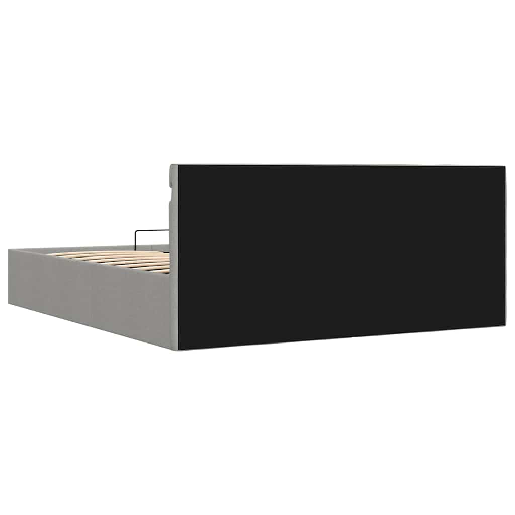 Bett mit Bettkasten Hydraulisch LED Hellgrau Stoff 160x200 cm - Premium Betten & Bettgestelle - Just €441.37! Shop now at homesales4u