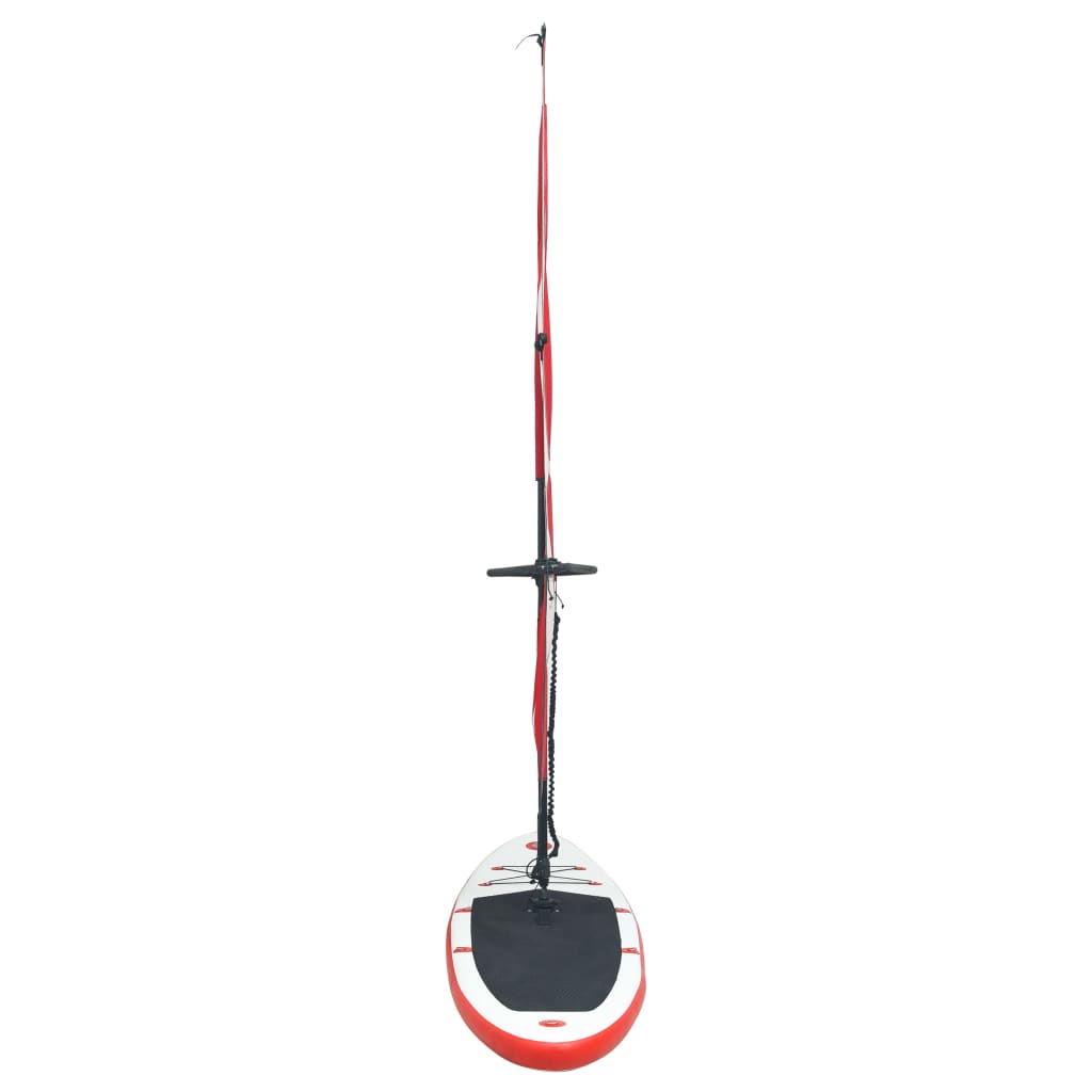 Aufblasbares SUP-Board mit Segel Set Rot und Weiß - Premium Paddelboards - Just €766.11! Shop now at homesales4u
