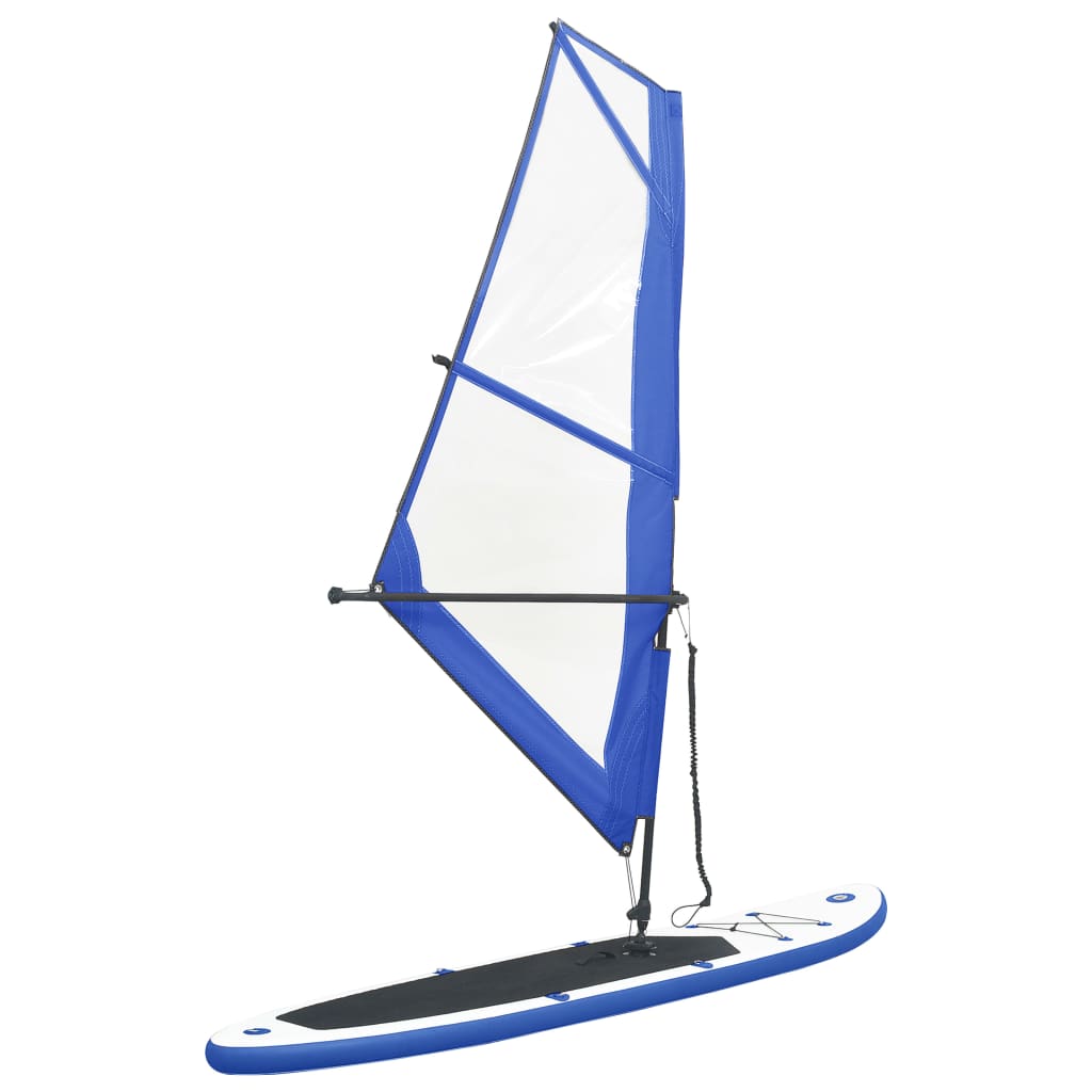 Aufblasbares SUP-Board mit Segel Set Blau und Weiß - Premium Paddelboards - Just €792.99! Shop now at homesales4u