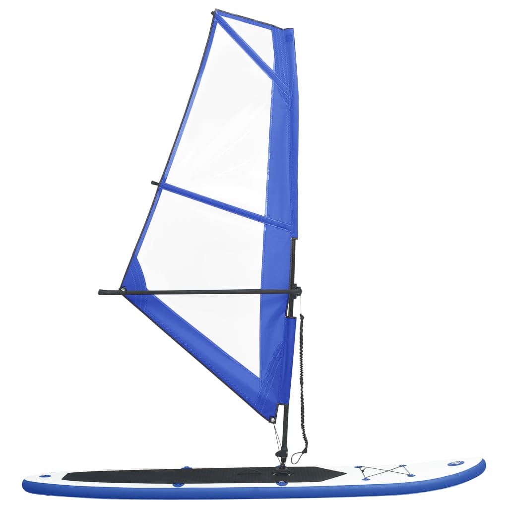 Aufblasbares SUP-Board mit Segel Set Blau und Weiß - Premium Paddelboards - Just €792.99! Shop now at homesales4u