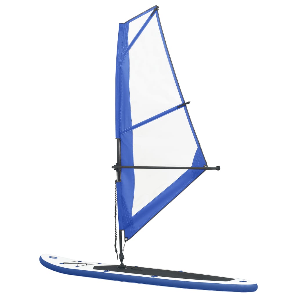Aufblasbares SUP-Board mit Segel Set Blau und Weiß - Premium Paddelboards - Just €792.99! Shop now at homesales4u