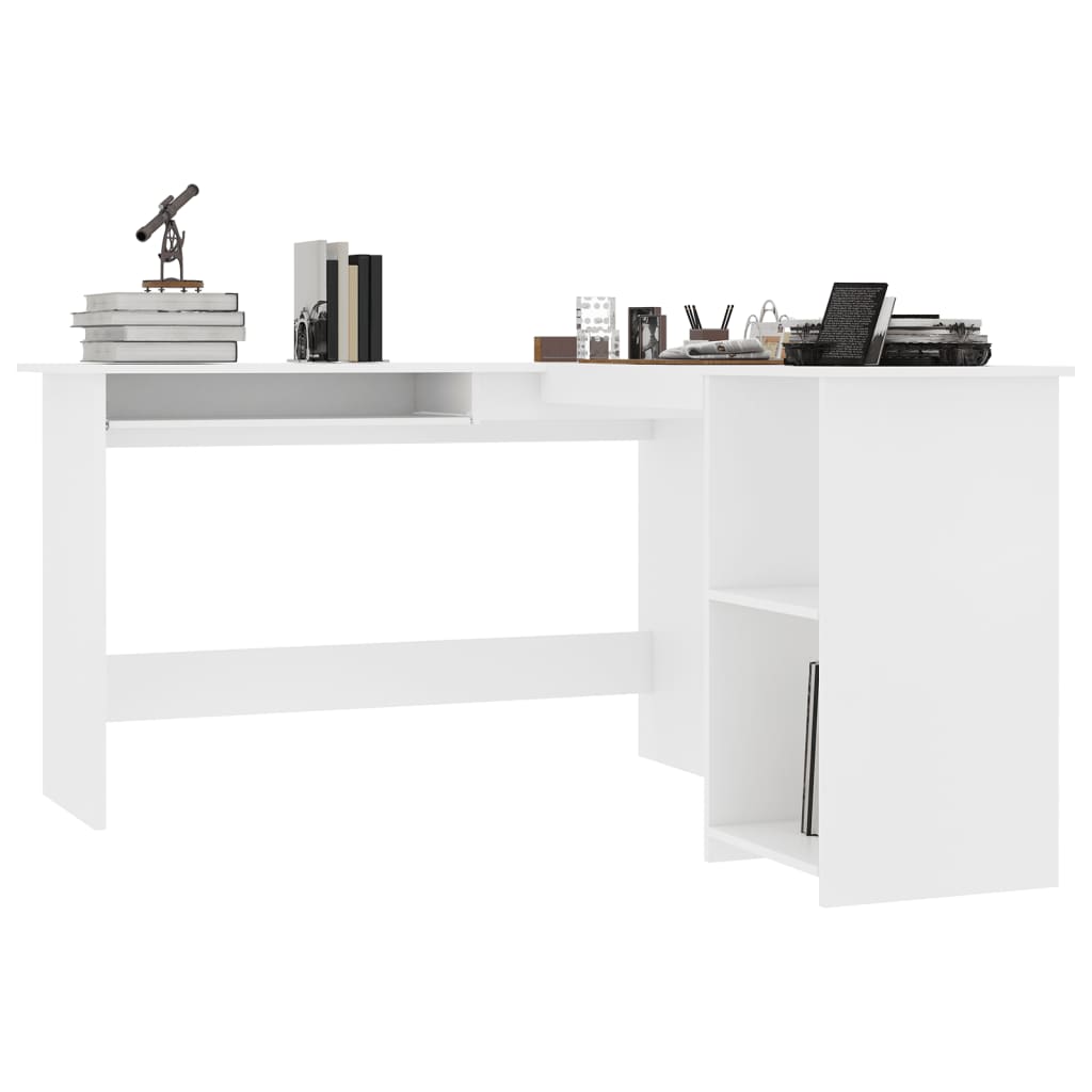 Eckschreibtisch in L-Form Weiß 120x140x75 cm Holzwerkstoff - Premium Schreibtische - Just €168.71! Shop now at homesales4u