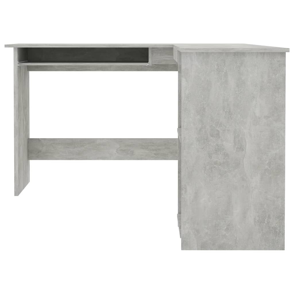 Eckschreibtisch in L-Form Betongrau 120x140x75 cm Holzwerkstoff - Premium Schreibtische - Just €145.42! Shop now at homesales4u