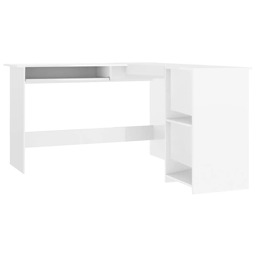 Eckschreibtisch in L-Form Hochglanz-Weiß 120x140x75 cm - Premium Schreibtische - Just €183.19! Shop now at homesales4u