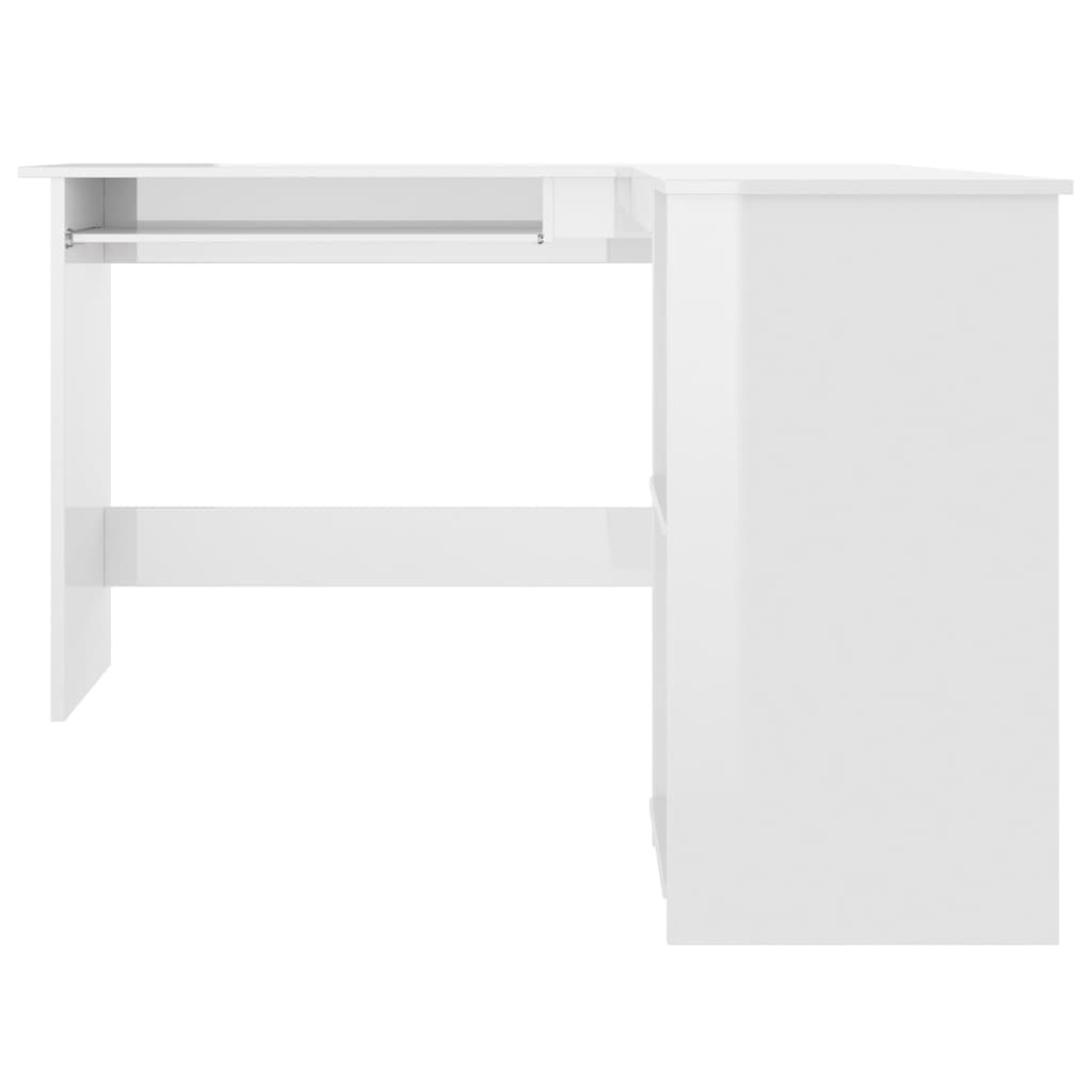 Eckschreibtisch in L-Form Hochglanz-Weiß 120x140x75 cm - Premium Schreibtische - Just €183.19! Shop now at homesales4u