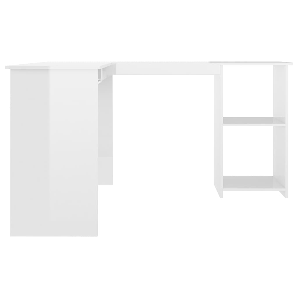 Eckschreibtisch in L-Form Hochglanz-Weiß 120x140x75 cm - Premium Schreibtische - Just €183.19! Shop now at homesales4u