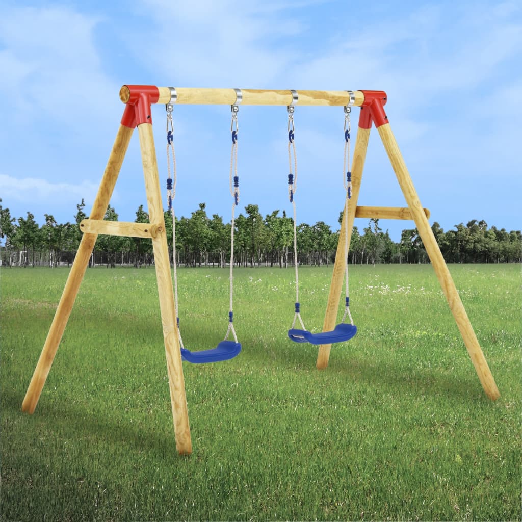 Schaukelgestell 230 x 130 x 166 cm Kiefernholz - Premium Schaukeln & Spieltürme - Just €207.64! Shop now at homesales4u