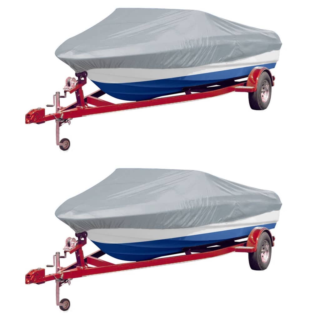 Bootspersenninge 2 Stk. Grau Länge 427-488 cm Breite 173 cm - Premium Bootspersenninge & Bootsplanen - Just €127.18! Shop now at homesales4u