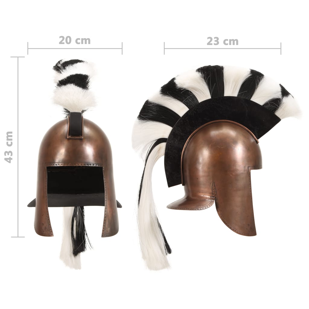 Griechischer Krieger-Helm Antik Replik für LARP Kupfern Stahl - Premium Sammlerwaffen - Just €94.90! Shop now at homesales4u