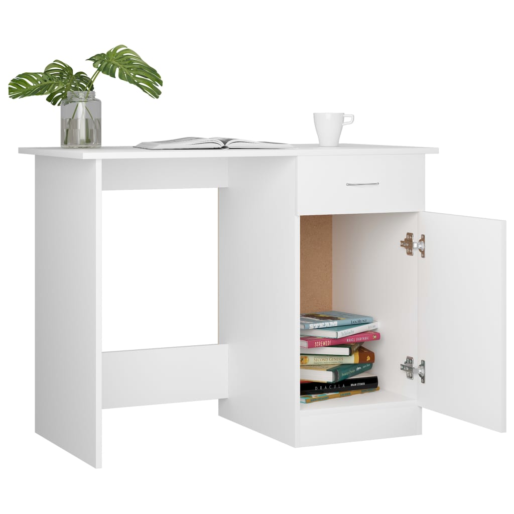 Schreibtisch Weiß 100×50×76 cm Holzwerkstoff - Premium Schreibtische - Just €103.38! Shop now at homesales4u