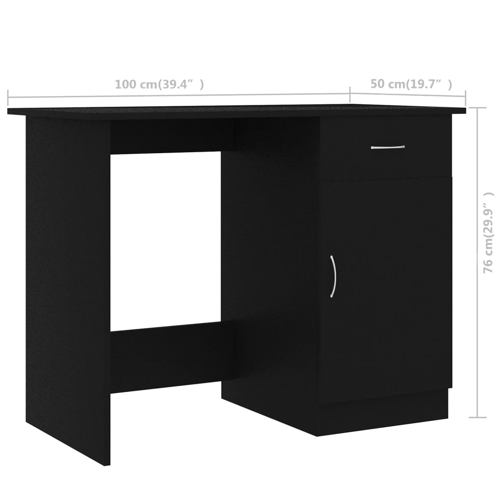 Schreibtisch Schwarz 100x50x76 cm Holzwerkstoff - Premium Schreibtische - Just €104.21! Shop now at homesales4u