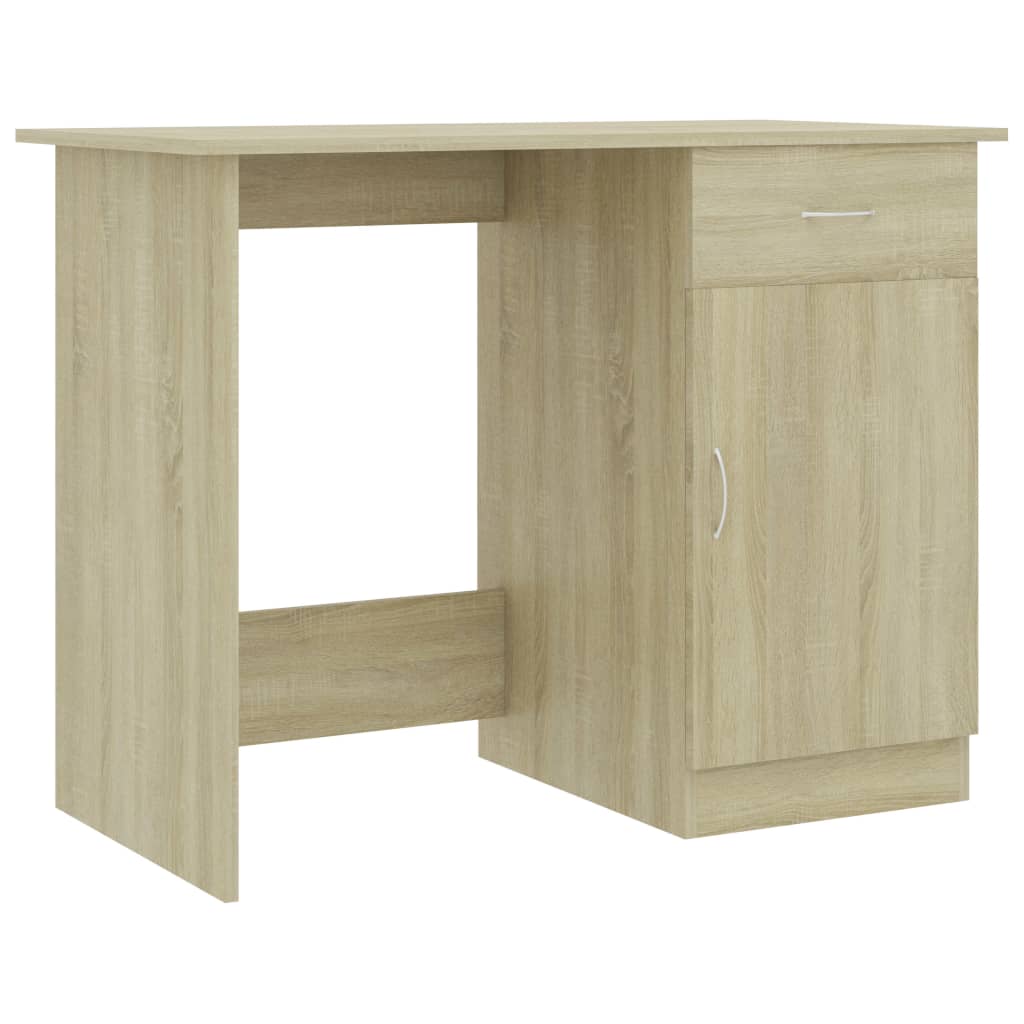 Schreibtisch Sonoma-Eiche 100x50x76 cm Holzwerkstoff - Premium Schreibtische - Just €104.80! Shop now at homesales4u