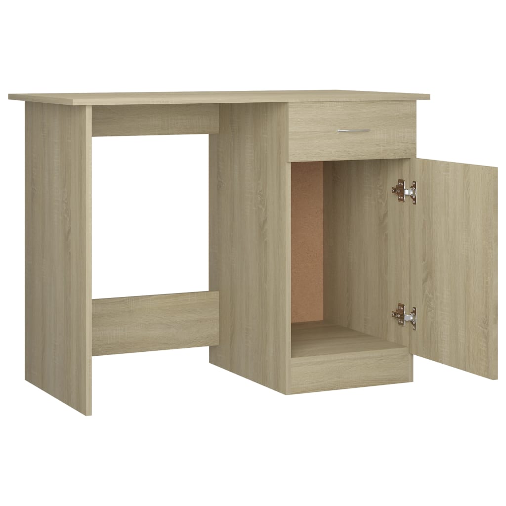 Schreibtisch Sonoma-Eiche 100x50x76 cm Holzwerkstoff - Premium Schreibtische - Just €104.80! Shop now at homesales4u