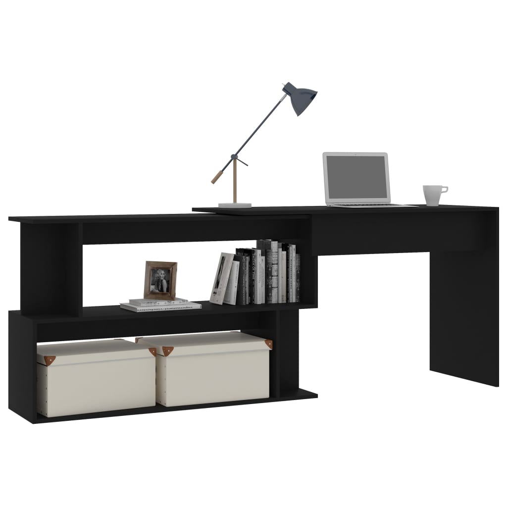 Eckschreibtisch Schwarz 200x50x76 cm Holzwerkstoff - Premium Schreibtische - Just €121.68! Shop now at homesales4u