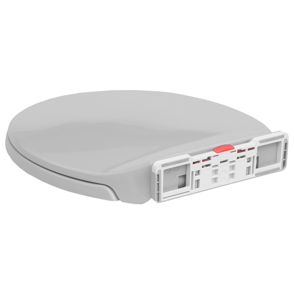 Toilettensitz mit Absenkautomatik Quick-Release Hellgrau Oval - Premium Toilettensitze - Just €37.01! Shop now at homesales4u