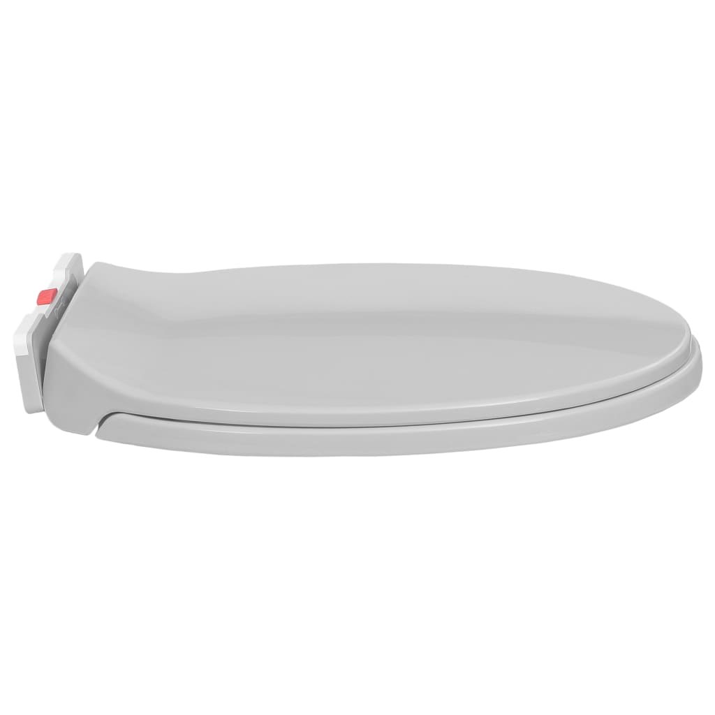 Toilettensitz mit Absenkautomatik Quick-Release Hellgrau Oval - Premium Toilettensitze - Just €37.01! Shop now at homesales4u