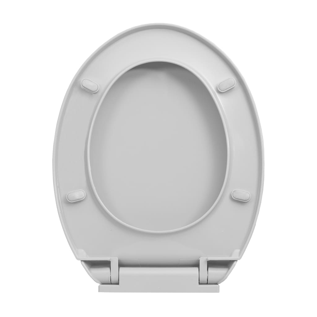 Toilettensitz mit Absenkautomatik Quick-Release Hellgrau Oval - Premium Toilettensitze - Just €37.01! Shop now at homesales4u