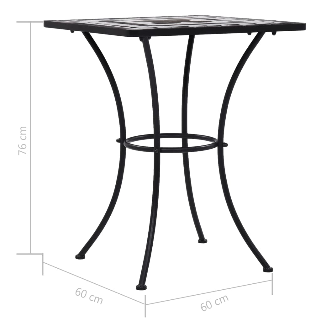 3-tlg. Bistro-Set Mosaik Keramik Schwarz und Weiß - Premium Gartenmöbel-Sets - Just €308.27! Shop now at homesales4u