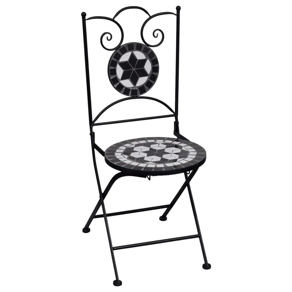 3-tlg. Bistro-Set Mosaik Keramik Schwarz und Weiß - Premium Gartenmöbel-Sets - Just €308.27! Shop now at homesales4u
