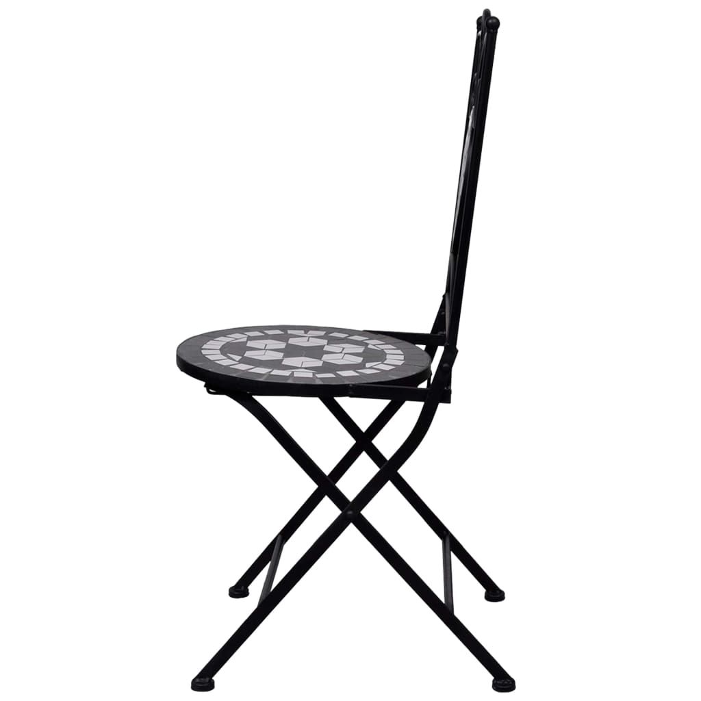 3-tlg. Bistro-Set Mosaik Keramik Schwarz und Weiß - Premium Gartenmöbel-Sets - Just €308.27! Shop now at homesales4u