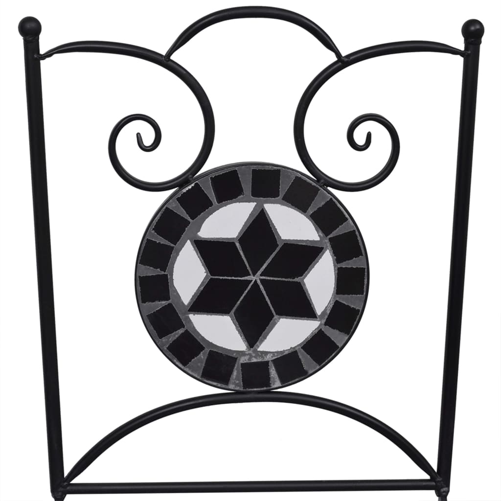 3-tlg. Bistro-Set Mosaik Keramik Schwarz und Weiß - Premium Gartenmöbel-Sets - Just €308.27! Shop now at homesales4u