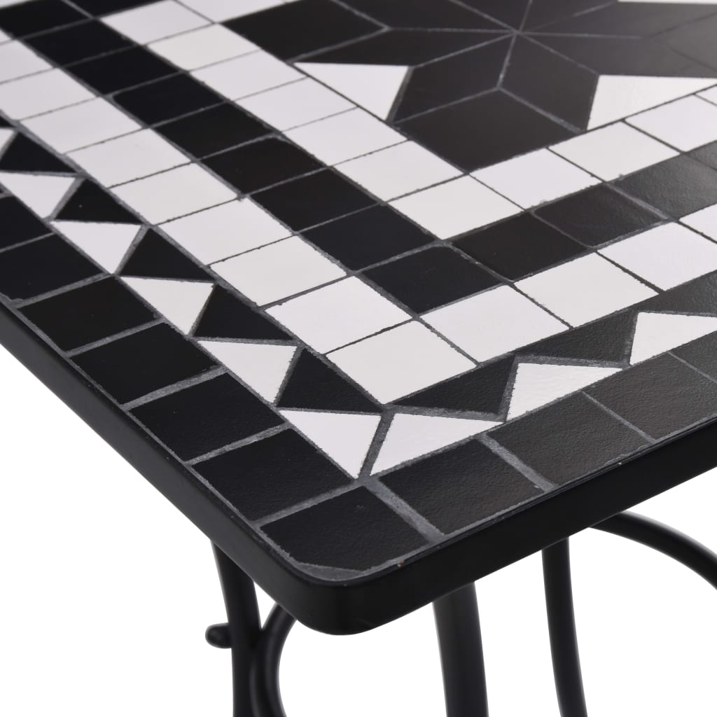 3-tlg. Bistro-Set Mosaik Keramik Schwarz und Weiß - Premium Gartenmöbel-Sets - Just €308.27! Shop now at homesales4u