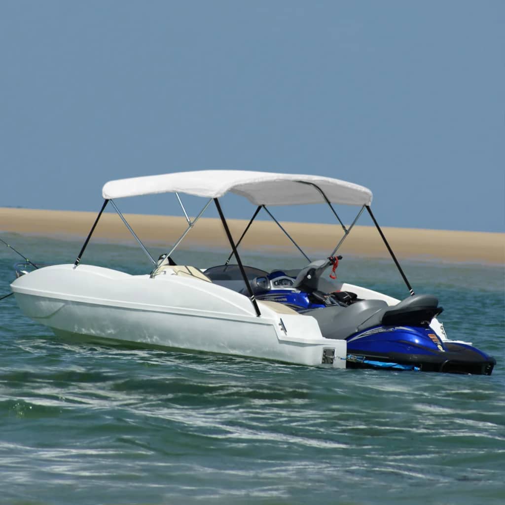 3-Bow Bimini Top Weiß 183x140x137 cm - Premium Bootspersenninge & Bootsplanen - Just €170.02! Shop now at homesales4u