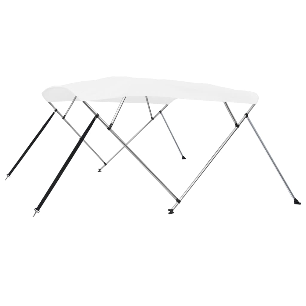 4-Bow Bimini Top Weiß 243x196x137 cm - Premium Bootspersenninge & Bootsplanen - Just €228.56! Shop now at homesales4u