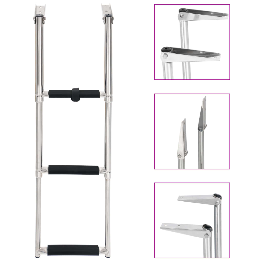 Einstiegsleiter 3 Stufen Edelstahl - Premium Bootsleitern - Just €90.60! Shop now at homesales4u
