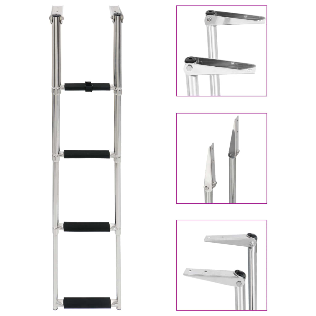 Einstiegsleiter 4 Stufen Edelstahl - Premium Bootsleitern - Just €127.72! Shop now at homesales4u