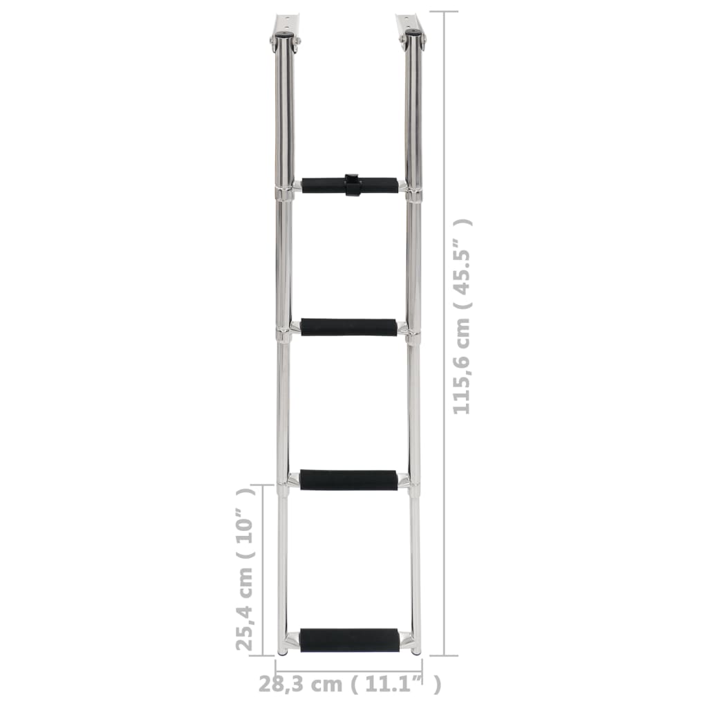 Einstiegsleiter 4 Stufen Edelstahl - Premium Bootsleitern - Just €127.72! Shop now at homesales4u