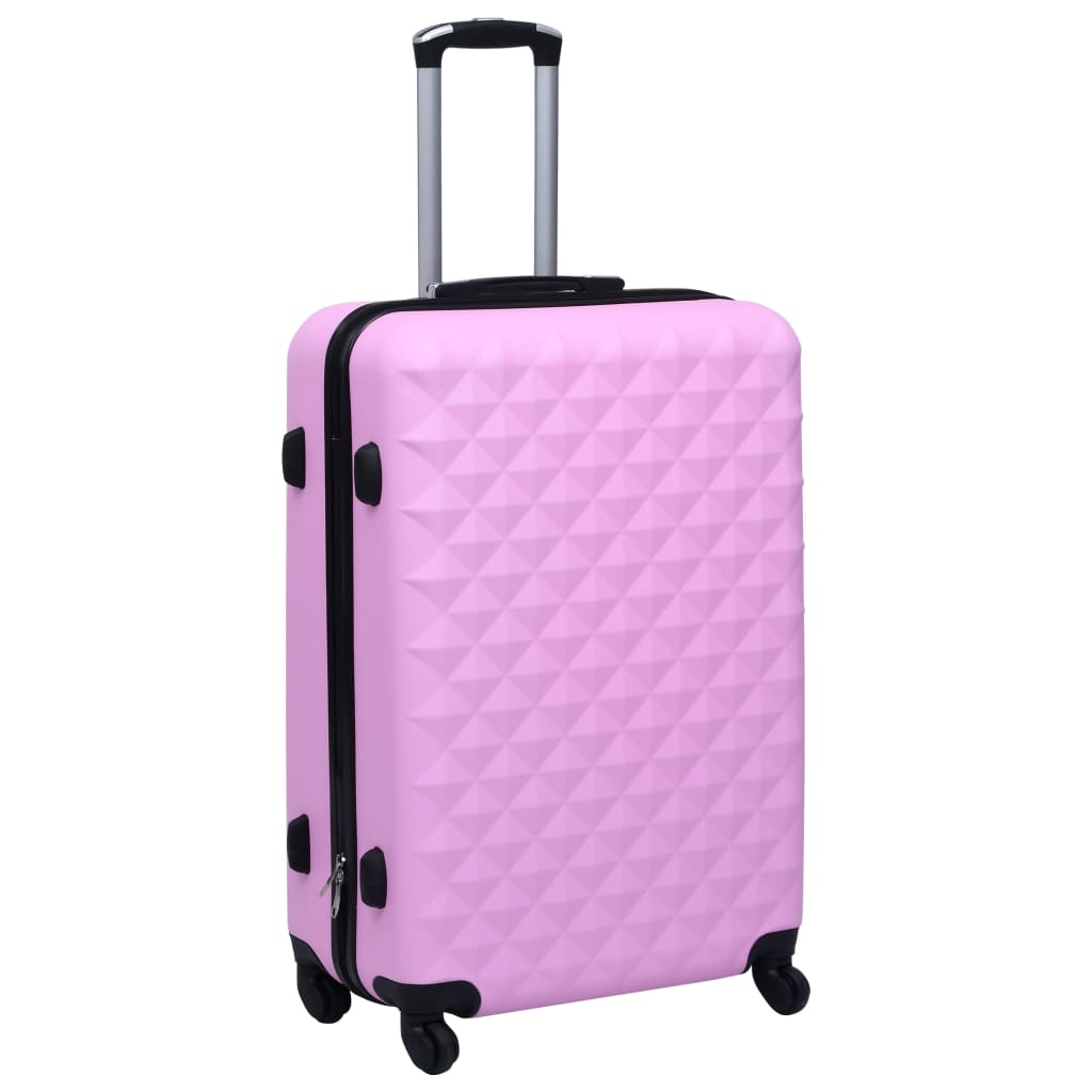 Hartschalen-Trolley-Set 3 Stk. Rosa ABS - Premium Reisekoffer - Just €178.89! Shop now at homesales4u
