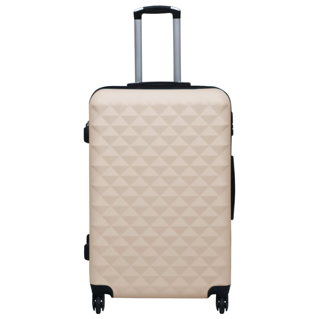 Hartschalen-Trolley-Set 3 Stk. Golden ABS - Premium Reisekoffer - Just €165.40! Shop now at homesales4u