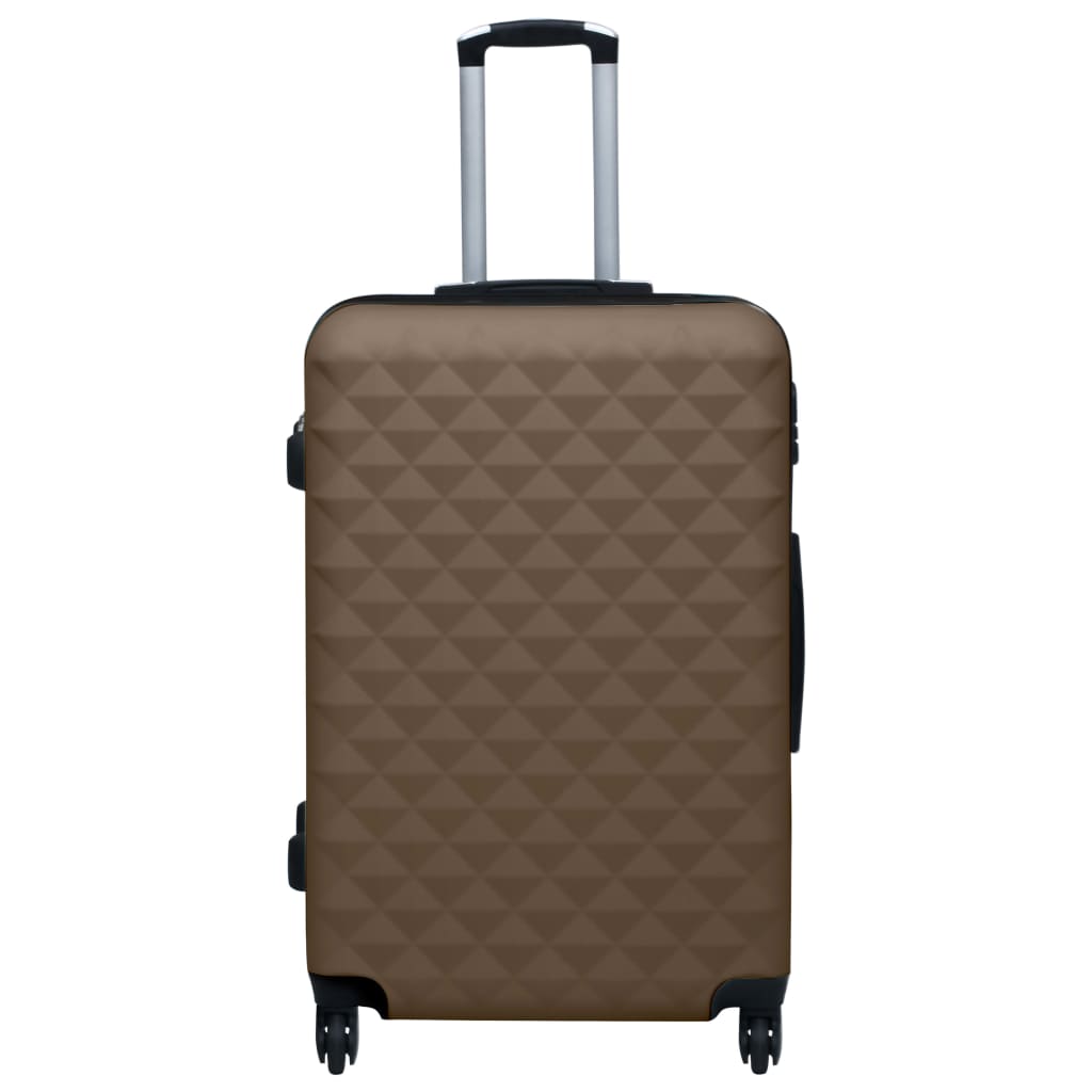 Hartschalen-Trolley-Set 3 Stk. Braun ABS - Premium Reisekoffer - Just €165.05! Shop now at homesales4u