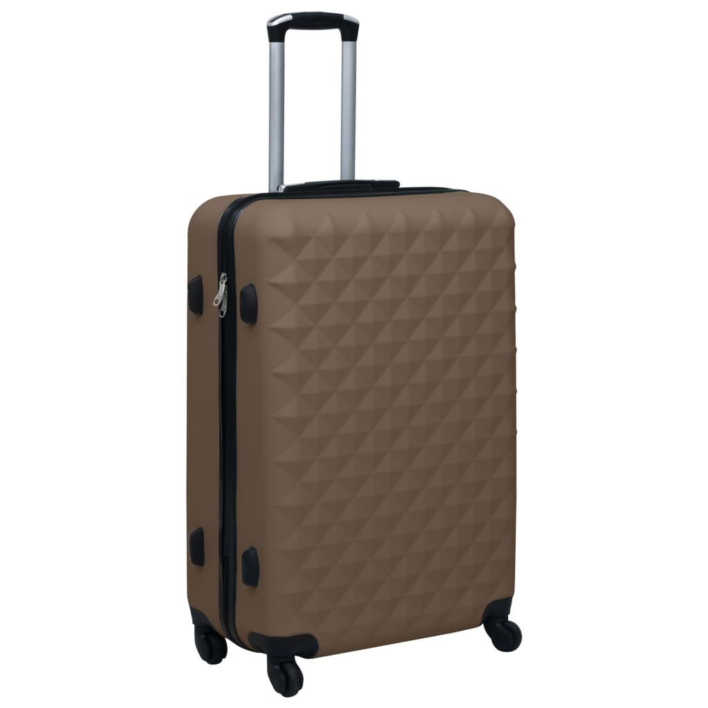 Hartschalen-Trolley-Set 3 Stk. Braun ABS - Premium Reisekoffer - Just €165.05! Shop now at homesales4u
