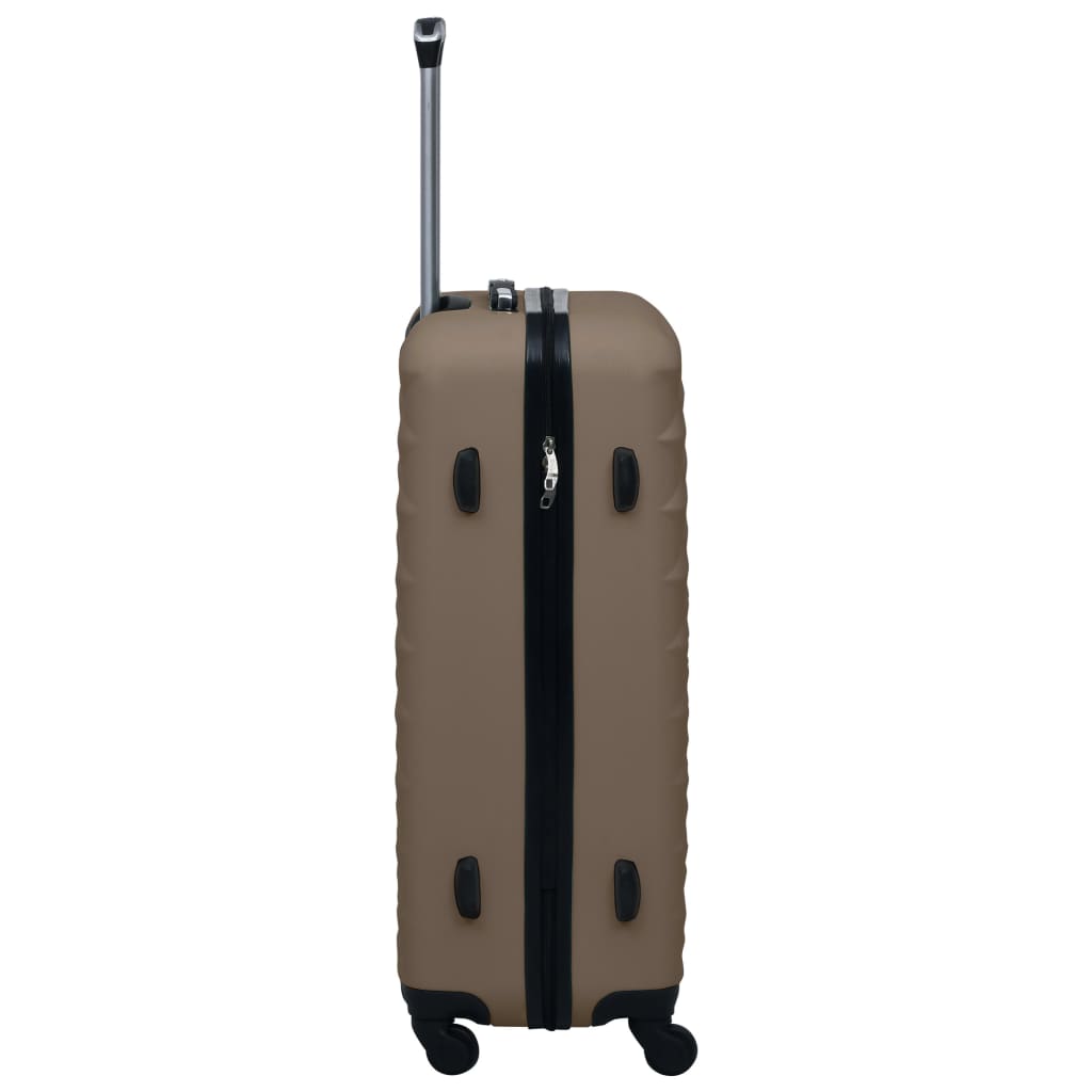 Hartschalen-Trolley-Set 3 Stk. Braun ABS - Premium Reisekoffer - Just €165.05! Shop now at homesales4u