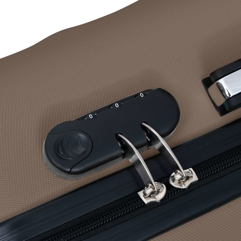 Hartschalen-Trolley-Set 3 Stk. Braun ABS - Premium Reisekoffer - Just €165.05! Shop now at homesales4u