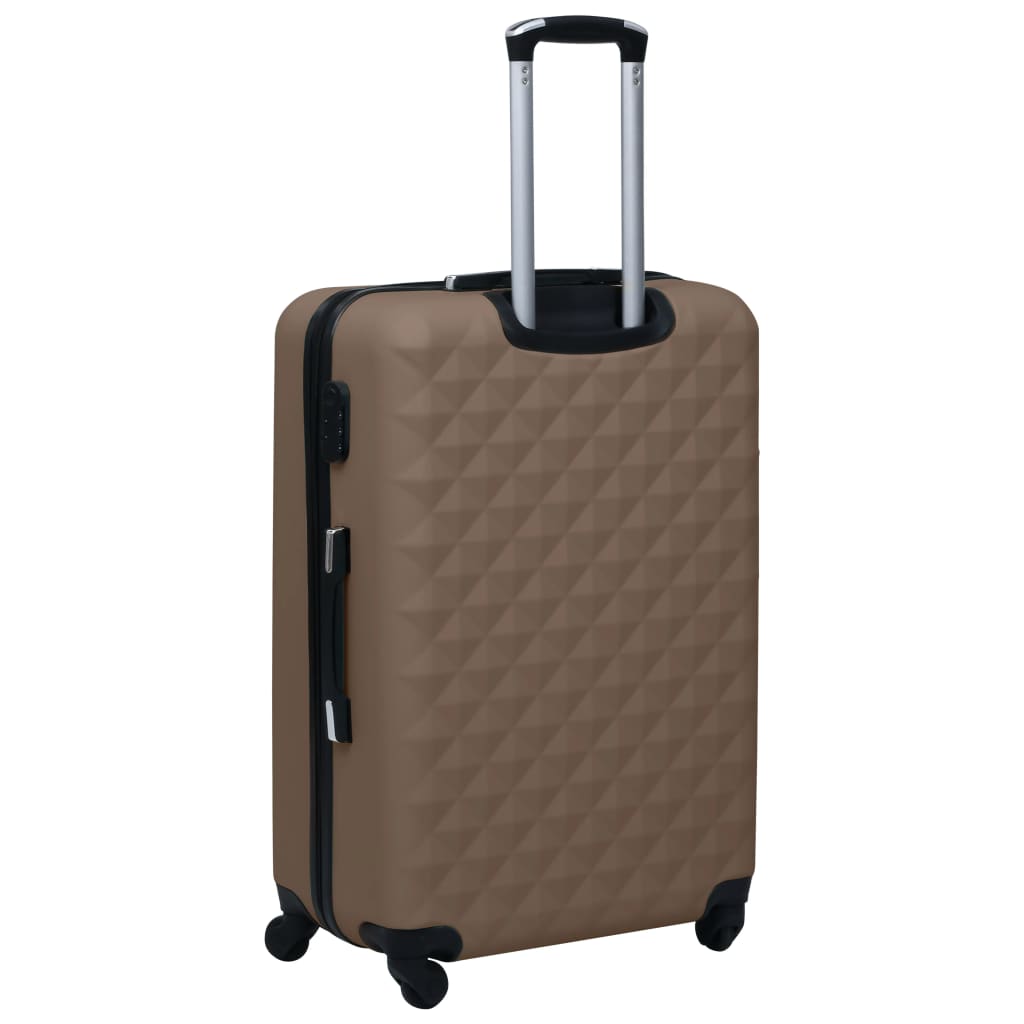 Hartschalen-Trolley Braun ABS - Premium Reisekoffer - Just €106.68! Shop now at homesales4u