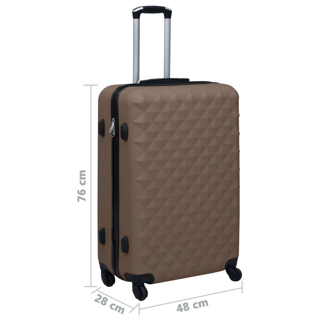 Hartschalen-Trolley Braun ABS - Premium Reisekoffer - Just €106.68! Shop now at homesales4u